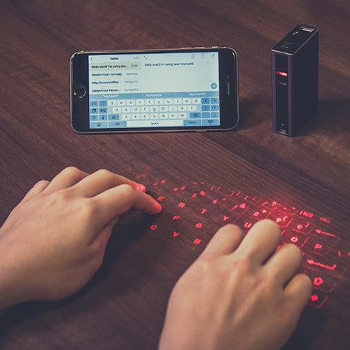Laser Keyboard with USB Charger